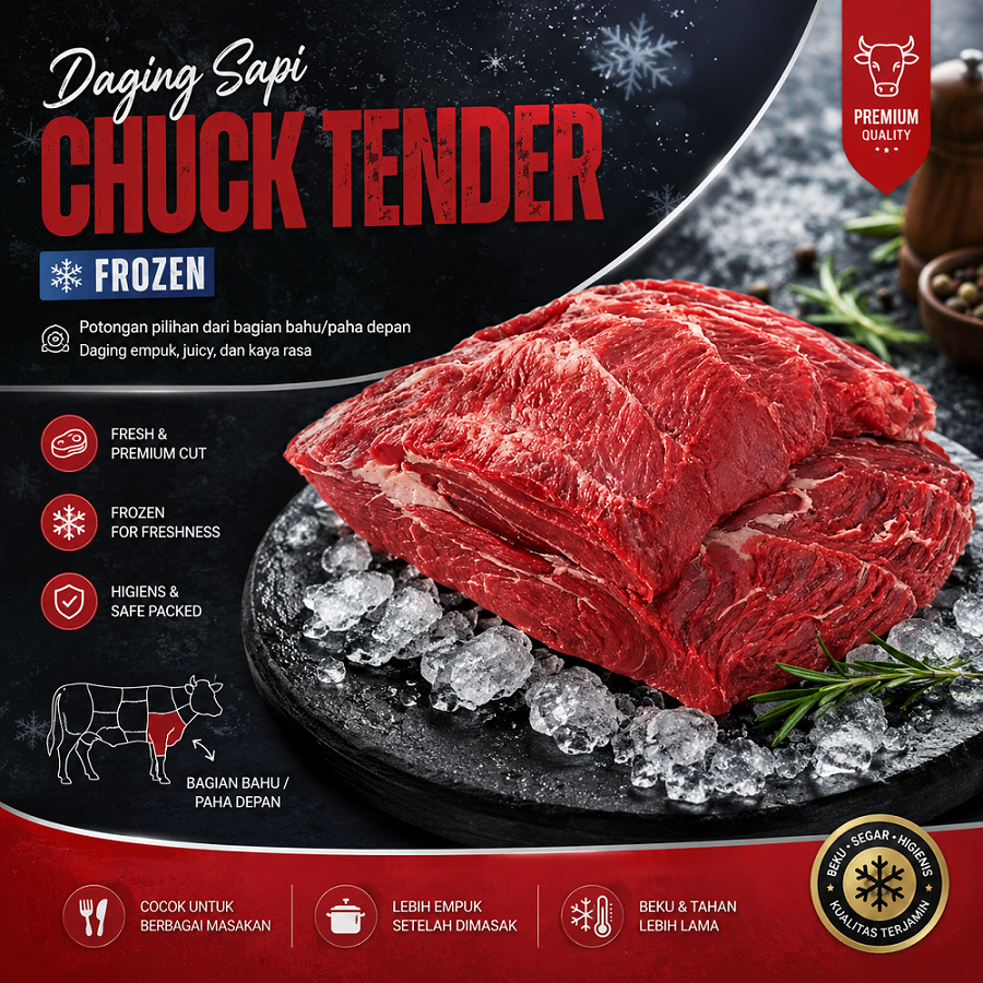 MRK Beef Chuck Tender - Daging Sapi Chuck Tender Lokal